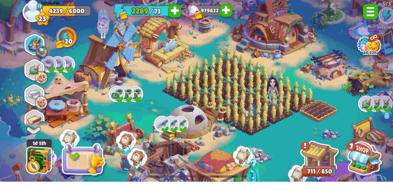 The in-game world map inside the Diary showing various locations like Emporium Island, Dune Island, and Halcyon Island, with a highlighted 